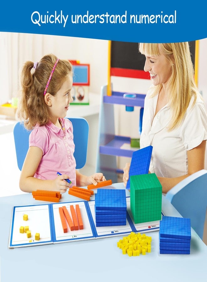 Stochastic Box Foam Base Ten Blocks for Place Value, Early Counting, Manipulatives, Counters, Cubes - Kids Math Learning Tool - Image 4